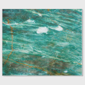 緑またはエメラルド大理石テクスチャバックグラウンド ラッピングペーパー (フラット)