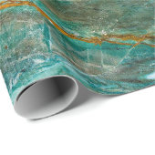 緑またはエメラルド大理石テクスチャバックグラウンド ラッピングペーパー (ロールコーナー)