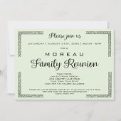 緑または任意のカラーファミリ懇親会招待状 招待状 (正面)