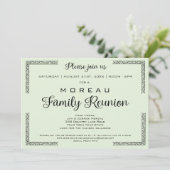 緑または任意のカラーファミリ懇親会招待状 招待状 (スタンド正面)