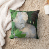 緑やる気を起こさせる石庭彫刻自然 クッション (ブランケット)