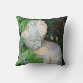 緑やる気を起こさせる石庭彫刻自然 クッション (裏面)