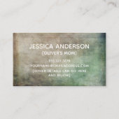 緑よくはしゃぐ茶モミグランジー遊デートカード コーリングカード (裏面)