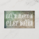 緑よくはしゃぐ茶モミグランジー遊デートカード コーリングカード (正面)