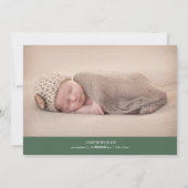 緑より愛し、より喜び | 休日誕生発表 シーズンカード (裏面)