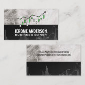 緑ろうそく立ちグラフ |財務 名刺 (正面/裏面)