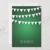 緑をバントする引っ越し祝いパーティーのパーティーのハート 招待状 (裏面)