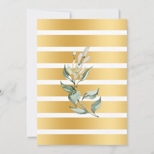 緑を作る前の泡と生える金ゴールド 招待状 (裏面)