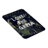 緑を愛する:ダークグリーンシダ葉植物学 マグネット (右側)