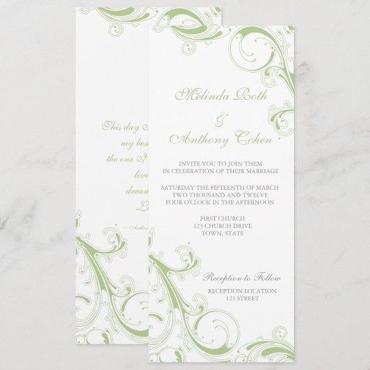緑を渦巻く霧 招待状 (正面/裏面)