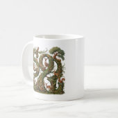 緑を生き生きとしている コーヒーマグカップ (正面左)