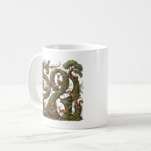 緑を生き生きとしている コーヒーマグカップ (正面左)