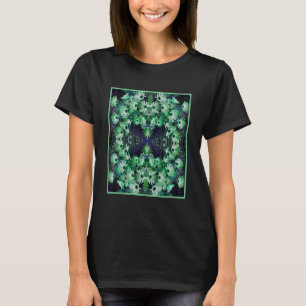 緑アフリカデイジー花抽象芸術 Tシャツ