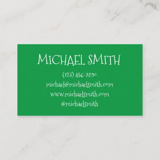 緑アリゲーター爬虫類性クロコダイル動物園 名刺 (裏面)