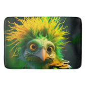 緑アート鳥 バスマット (正面)