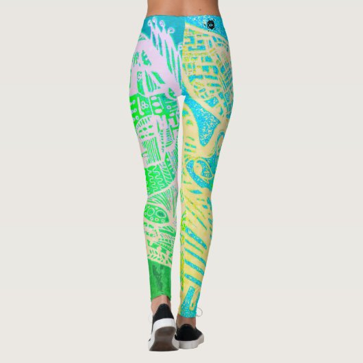 緑アート黄 レギンス (裏面)