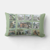 緑イタリアンの村ビュー ランバークッション (裏面)
