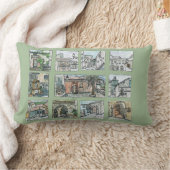 緑イタリアンの村ビュー ランバークッション (ブランケット)