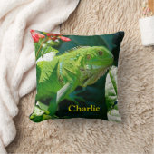 緑イパーソナライズされたグアナリザード クッション (ブランケット)