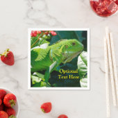 緑イパーソナライズされたグアナリザード スタンダードカクテルナプキン (インサイチュ)