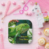 緑イパーソナライズされたグアナリザード ペーパープレート (パーティー)