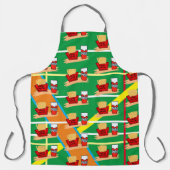 緑エプロンpapas fritas y drink エプロン (正面)