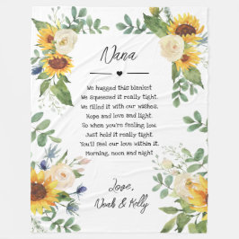 緑エレガントおばあちゃんナナサンダーズ引用文 フリースブランケット