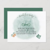 緑エレガントとオレンジの水色の赤ちゃんシャワー (正面/裏面)