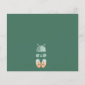 緑エレガントとオレンジの水色の赤ちゃんシャワー (裏面)