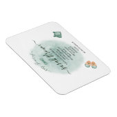 緑エレガントとオレンジの水色の赤ちゃんシャワー マグネット (右側)