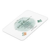 緑エレガントとオレンジの水色の赤ちゃんシャワー マグネット (左側)