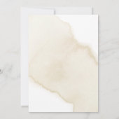 緑エレガントとクリームの水の色結婚の 招待状 (裏面)