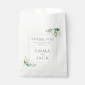 緑エレガントとピンクのフローラフレ結婚ーム フェイバーバッグ (正面)