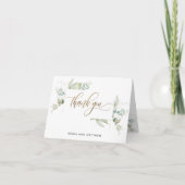緑エレガントと台本結婚か他 サンキューカード (正面)