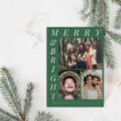 緑エレガントと明メリーるいクリスマス 箔シーズンカード