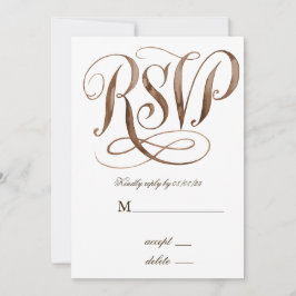 緑エレガントと灰色のブーケ結婚式RSVPカード 招待状