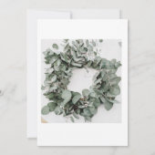 緑エレガントと白の結婚式招待状カード 招待状 (裏面)