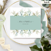 緑エレガントと緑のスティープ、スクエア結婚 招待状