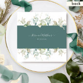 緑エレガントと緑のスティープ、スクエア結婚 招待状