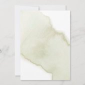 緑エレガントと緑の水の色結婚の 招待状 (裏面)