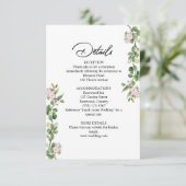 緑エレガントと美しいフローラ結婚ズ エンクロージャーカード (スタンド正面)