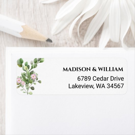 緑エレガントと美しいフローラ結婚ズ ラベル (インサイチュ)