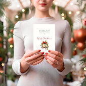 緑エレガントと赤のクリスマスサンキューカード。 サンキューカード