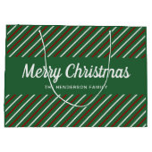 緑エレガントと赤のクリスマス ラージペーパーバッグ (裏面)