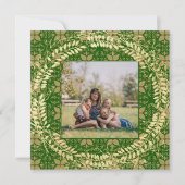 緑エレガントと金ゴールドの写真 シーズンカード (正面)
