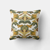 緑エレガントと金ゴールドの枕 – ヴィンテージ枕 クッション (裏面)