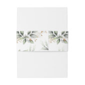 緑エレガントと金ゴールド素朴結婚ズ 招待状ベリーバンド (裏面例)