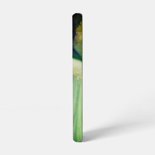 緑エレガントと青のファンタジー女性ポートレート SAMSUNG GALAXYケース (左側面)