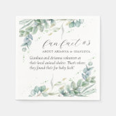 緑エレガントのおもしろいファクト#3ズ結婚・カクテル スタンダードカクテルナプキン (正面)