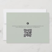 緑エレガントのカスタムブライダルシャワー 招待状 (裏面)